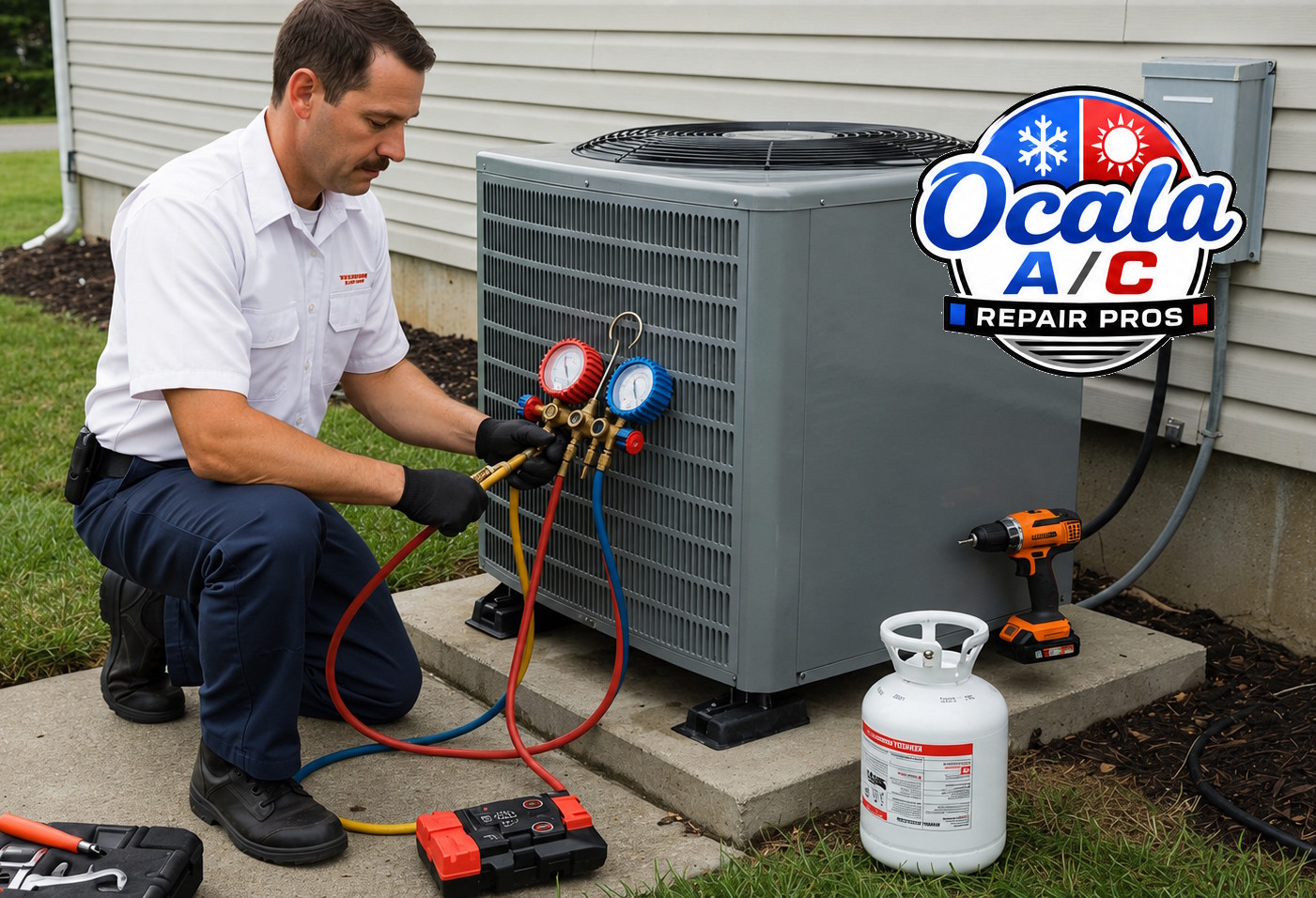 AC compressor repair by Ocala AC Repair Pros